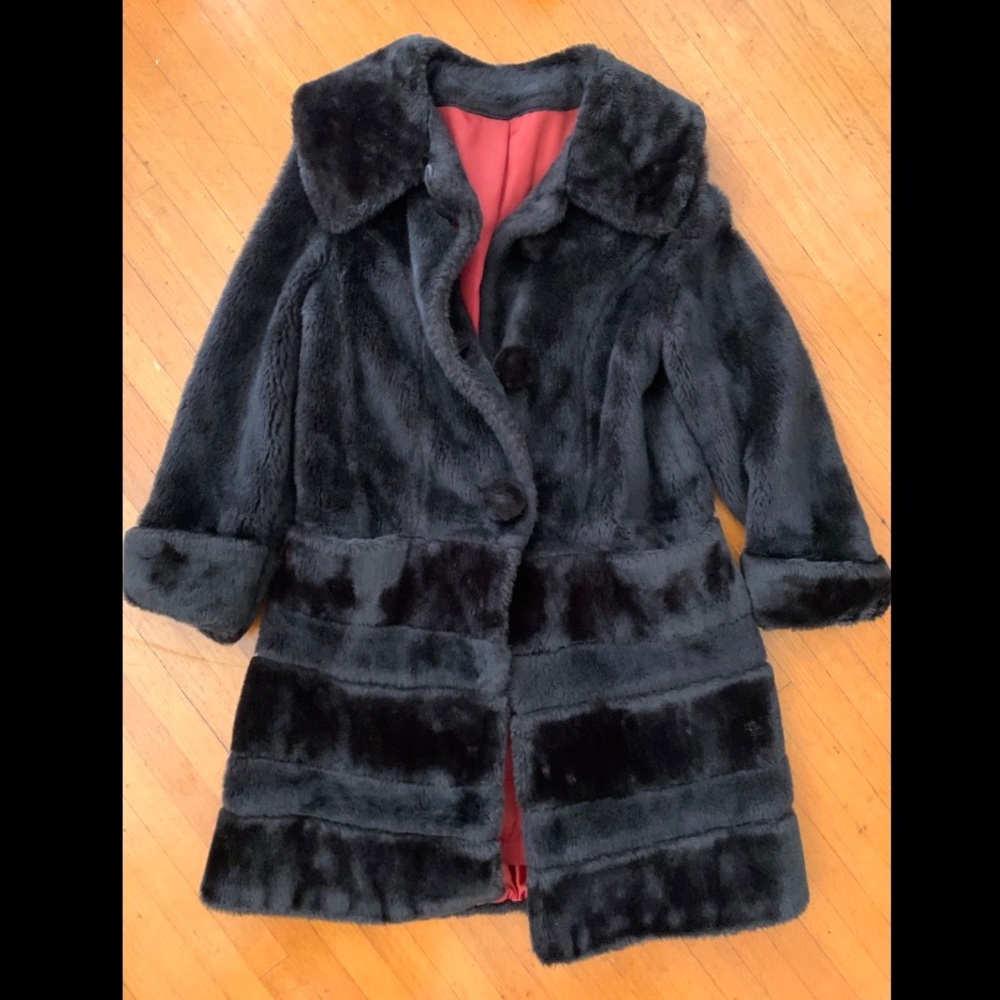 VINTAGE | Dark Brown Faux Fur Coat